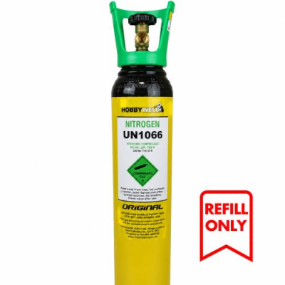 Hobbyweld Nitrogen Original (Small) Cylinder UN 1066 Class 2.2 Refill