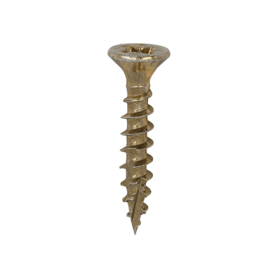 3.5x20 Pozi Countersunk Multi Purpose Screw Zinc & Yellow Plated Timco C2 Range Pack 200