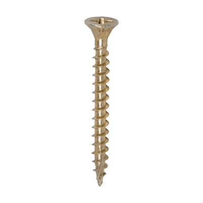 4.0x60 Pozi Countersunk Multi Purpose Screw Zinc & Yellow Plated Timco C2 Range Pack 1000