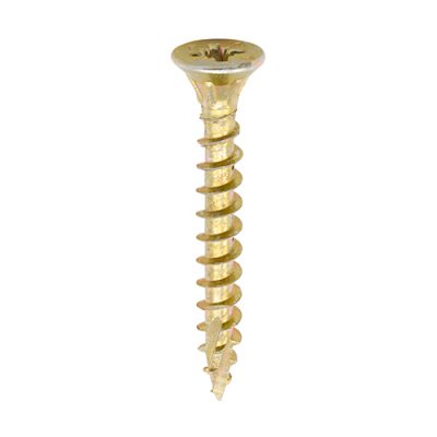 3.5x25 Pozi Countersunk Multi Purpose Screw Zinc & Yellow Plated Timco C2 Range Pack 2000
