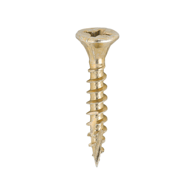 4.0x25 Pozi Countersunk Multi Purpose Screw Zinc & Yellow Plated Timco C2 Range Pack 1700