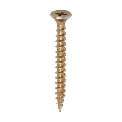5.0x50 Pozi Countersunk Multi Purpose Screw Zinc & Yellow Plated Timco C2 Range Pack 600