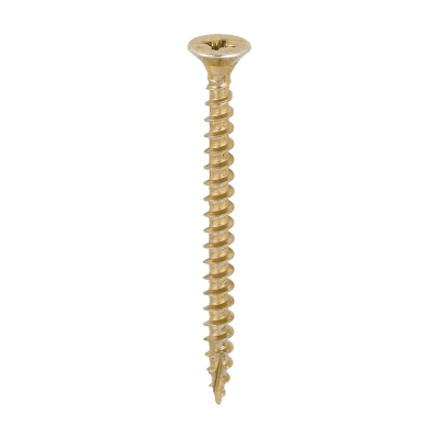 5.0x60 Pozi Countersunk Multi Purpose Screw Zinc & Yellow Plated Timco C2 Range Pack 400