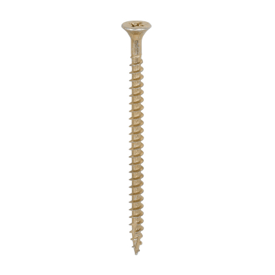 5.0x80 Pozi Countersunk Multi Purpose Screw Zinc & Yellow Plated Timco C2 Range Pack 350