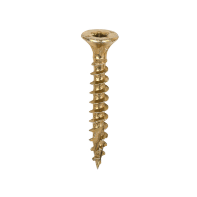 4.0x30 Torx Countersunk Multi Purpose Clamp Screw Zinc & Yellow Plated Timco C2 Range Pack 200