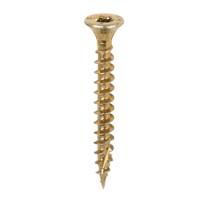 4.0x35 Torx Countersunk Multi Purpose Clamp Screw Zinc & Yellow Plated Timco C2 Range Pack 200