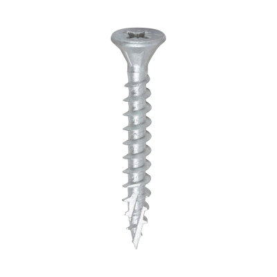 5.0x40 Pozi Countersunk External Multi Purpose Silver Screw Timco C2 Range Pack 200