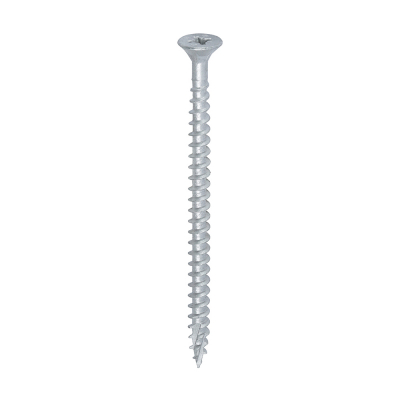 5.0x80 Pozi Countersunk External Multi Purpose Silver Screw Timco C2 Range Pack 200