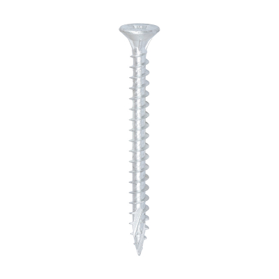 6.0x70 Pozi Countersunk External Multi Purpose Silver Screw Timco C2 Range Pack 200
