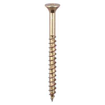 3.5x35 Pozi Countersunk Multi Purpose Screw Zinc & Yellow Plated Timco Velocity Range Pack 200