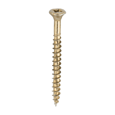3.5x40 Pozi Countersunk Multi Purpose Screw Zinc & Yellow Plated Timco Velocity Range Pack 200