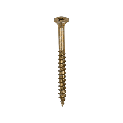 5.0x60 Pozi Countersunk Multi Purpose Screw Zinc & Yellow Plated Timco Velocity Range Pack 200