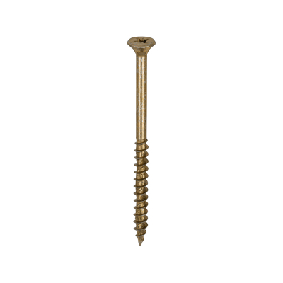 5.0x75 Pozi Countersunk Multi Purpose Screw Zinc & Yellow Plated Timco Velocity Range Pack 200