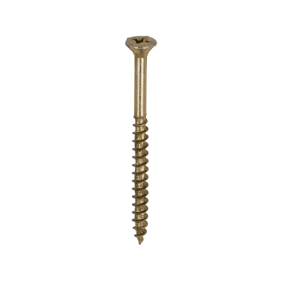 6.0x80 Pozi Countersunk Multi Purpose Screw Zinc & Yellow Plated Timco Velocity Range Pack 200