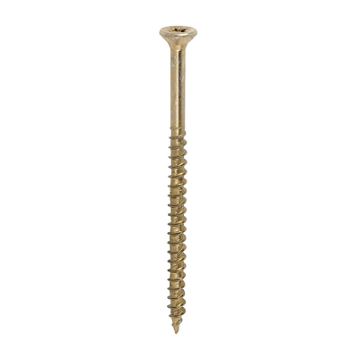 6.0x100 Pozi Countersunk Multi Purpose Screw Zinc & Yellow Plated Timco Velocity Range Pack 100