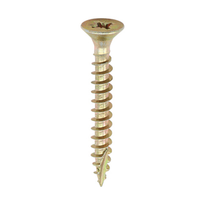 3.0x40 Pozi Countersunk Multi Purpose Screw Zinc & Yellow Plated Timco Classic Range Pack 200