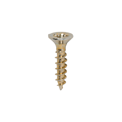 3.5x16 Pozi Countersunk Multi Purpose Screw Zinc & Yellow Plated Timco Classic Range Pack 200