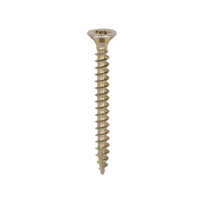 3.5x35 Pozi Countersunk Multi Purpose Screw Zinc & Yellow Plated Timco Classic Range Pack 200