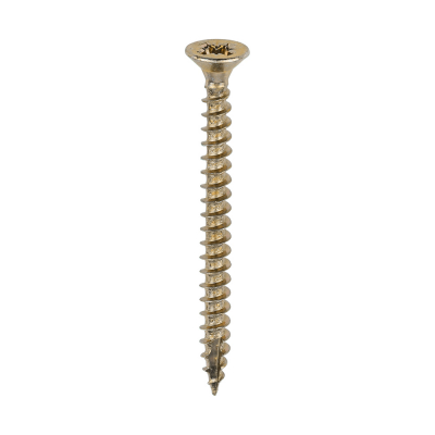 3.5x40 Pozi Countersunk Multi Purpose Screw Zinc & Yellow Plated Timco Classic Range Pack 200