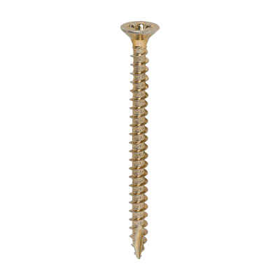 3.5x45 Pozi Countersunk Multi Purpose Screw Zinc & Yellow Plated Timco Classic Range Pack 200