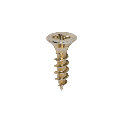 4.0x16 Pozi Countersunk Multi Purpose Screw Zinc & Yellow Plated Timco Classic Range Pack 200