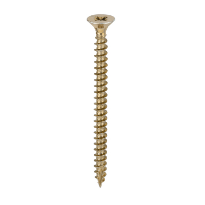 4.5x60 Pozi Countersunk Multi Purpose Screw Zinc & Yellow Plated Timco Classic Range Pack 200