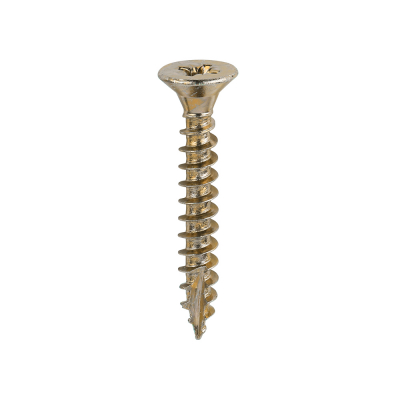 5.0x35 Pozi Countersunk Multi Purpose Screw Zinc & Yellow Plated Timco Classic Range Pack 200