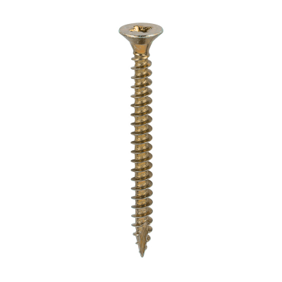 5.0x60 Pozi Countersunk Multi Purpose Screw Zinc & Yellow Plated Timco Classic Range Pack 200