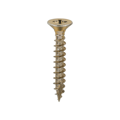 6.0x40 Pozi Countersunk Multi Purpose Screw Zinc & Yellow Plated Timco Classic Range Pack 200