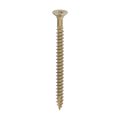 6.0x80 Pozi Countersunk Multi Purpose Screw Zinc & Yellow Plated Timco Classic Range Pack 200