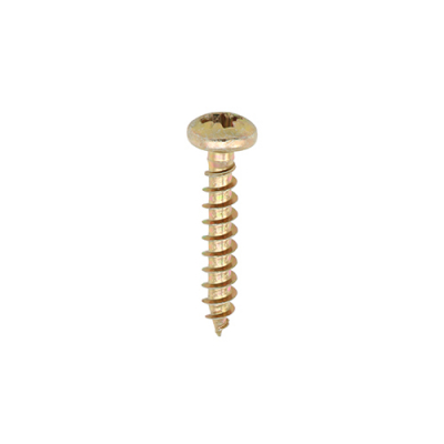 3.5x16 Pozi Pan Multi Purpose Screw Zinc & Yellow Plated Timco Classic Range Pack 200