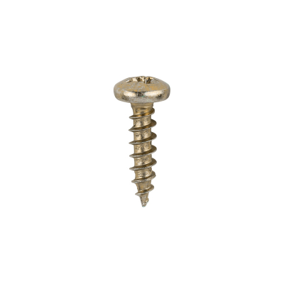 4.0x16 Pozi Pan Multi Purpose Screw Zinc & Yellow Plated Timco Classic Range Pack 200