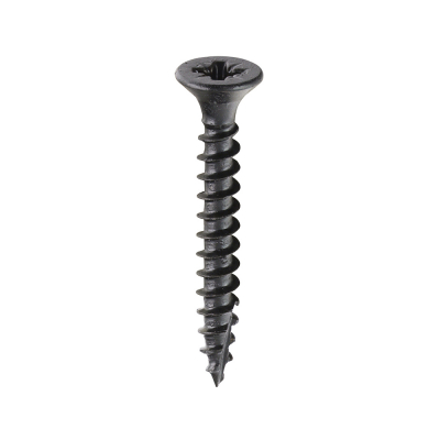4.0x30 Pozi Countersunk Multi Purpose Black Screw Timco Classic Range Pack 2