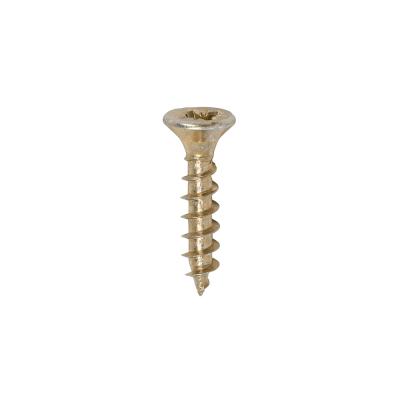 4x20 Pozi Countersunk Chipboard Screw Zinc & Yellow Plated Timco Solo Range Pack 200