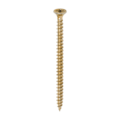 4.5x70 Pozi Countersunk Chipboard Screw Zinc & Yellow Plated Timco Solo Range Pack 200