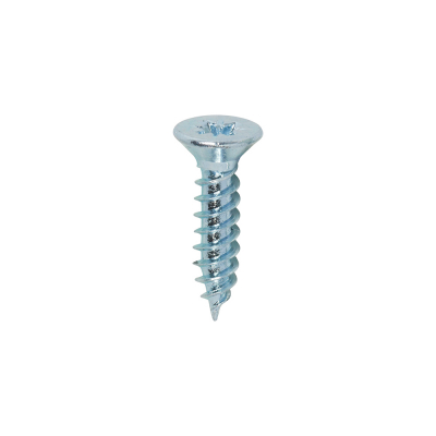 No4x1/2 Pozi Countersunk Twin Threaded Woodscrew Zinc Plated Pack 200