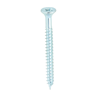 No6x11/2 Pozi Countersunk Twin Threaded Woodscrew Zinc Plated Pack 200