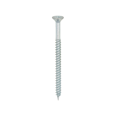 No6x2 Pozi Countersunk Twin Threaded Woodscrew Zinc Plated Pack 200