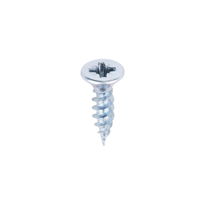 No7x5/8 Pozi Countersunk Twin Threaded Woodscrew Zinc Plated Pack 200