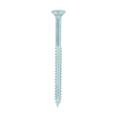 No8x21/4 Pozi Countersunk Twin Threaded Woodscrew Zinc Plated Pack 200
