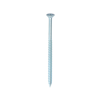 No8x3 Pozi Countersunk Twin Threaded Woodscrew Zinc Plated Pack 200