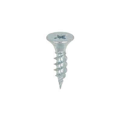 No10x3/4 Pozi Countersunk Twin Threaded Woodscrew Zinc Plated Pack 200