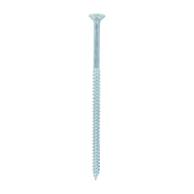 No10x4 Pozi Countersunk Twin Threaded Woodscrew Zinc Plated Pack 100
