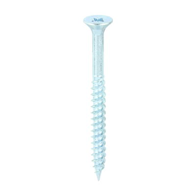No12x21/2 Pozi Countersunk Twin Threaded Woodscrew Zinc Plated Pack 200