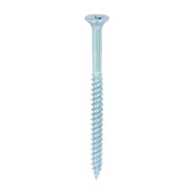No12x3 Pozi Countersunk Twin Threaded Woodscrew Zinc Plated Pack 200