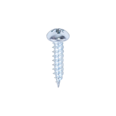No4x1/2 Pozi Round Twin Threaded Woodscrew Zinc Plated Pack 200