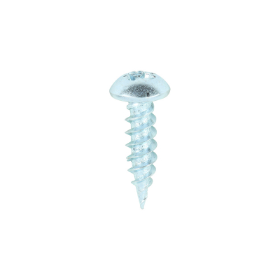 No8x5/8 Pozi Round Twin Threaded Woodscrew Zinc Plated Pack 200