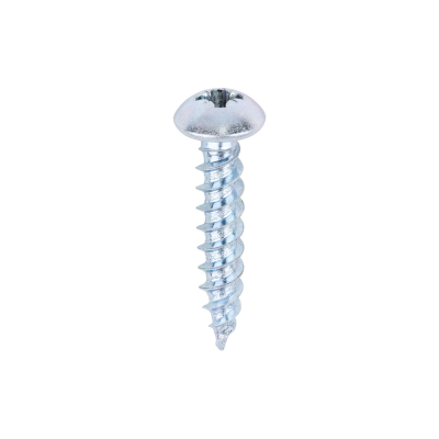 No10x1 Pozi Round Twin Threaded Woodscrew Zinc Plated Pack 200