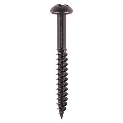 No8x11/4 Pozi Round Woodscrew BLACKJAX Pack 200