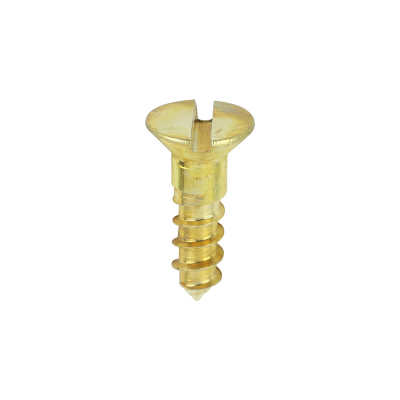 No6x1/2 Slotted Countersunk Woodscrew Brass Pack 200
